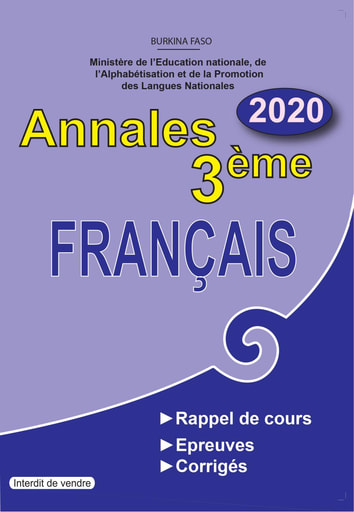 Annales de français niveau 3ème