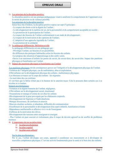 CAFOP DIAS 100 Questions   Reponses BY TEHUA