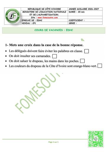 FICHE 2 EDHC CP1 by TEHUA