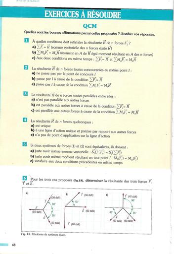 EXERCICES RESULTANTES MECANIQUE