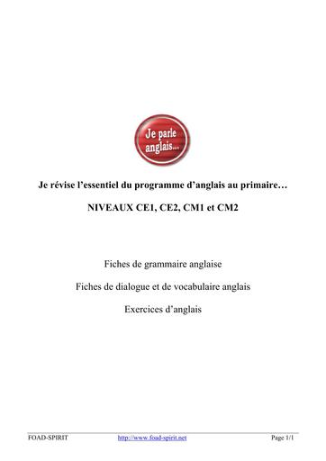 DOCUMENT D'ANGLAIS DÉBUTANT  by TEHUA