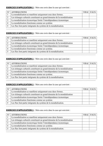 HISTOIRE GEOGRAPHIE 1ière EXERCICE D'APPLICATION 1 G8 BY TEHUA