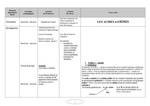 LES ACIDES α AMINES by Tehua