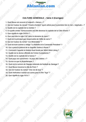 FP culture generale fonction publique 2025 by TEHUA