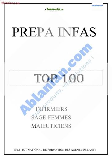 SUJET INFAS PREPA NON Technicien Top 100 by Tehua