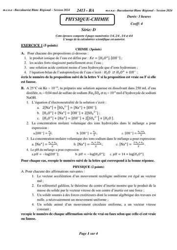 PREPA BAC 2024 PC sujet 5 by Tehua