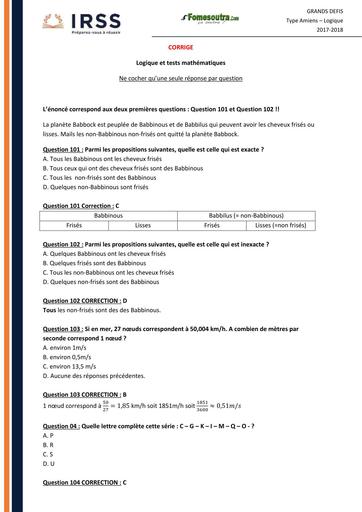 ENA logique mathematique grands defis 2018 BY TEHUA