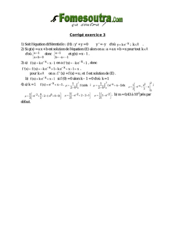 Corrigé TP 3 Equations différentielles 1er ordre - niveau Terminale Scientifique