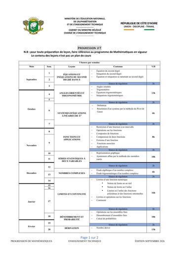 PROGRESSION MATHS  1F 7 2025 BY TEHUA