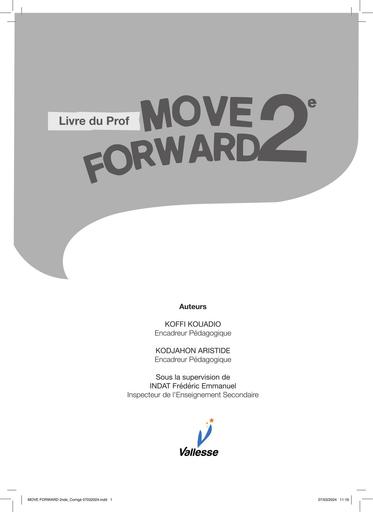 Guide manuel d'Anglais Move Forward 2nde SPECIMEN edtion Vallesse by Tehua