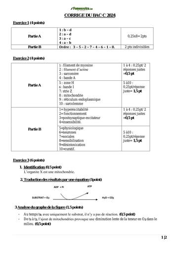 Corrigé BAC 2024 SERIE C by Tehua