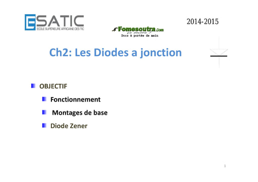 Les Diodes a jonction - ESATIC