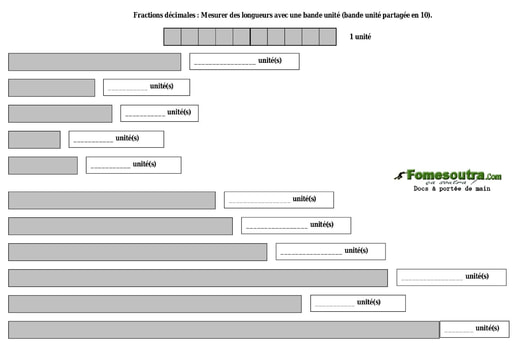 Fractions décimales (1) niveau CM1