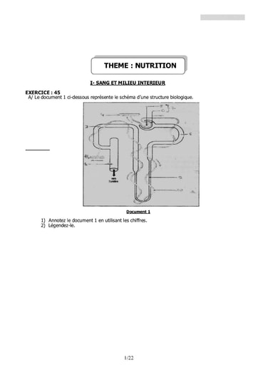 Thème: Nutrition -  Recueil de sujets corrigés de SVT niveau Terminale D et C