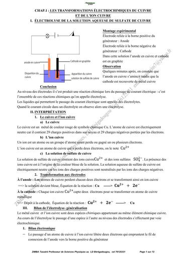COURS DE PHYSIQUE CHIMIE 3ème BY TEHUA