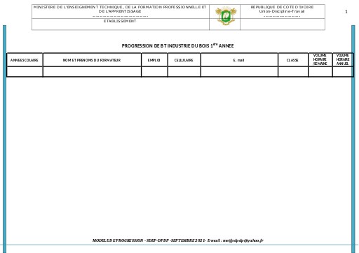 Progression DPDP BT INDUS DU BOIS 1