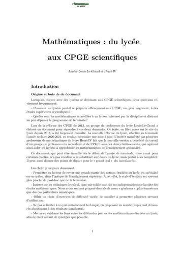 LICENCE MATHS INFO COURS DU LYCEE AUX CPGE SCIENTIFIQUES by TEHUA