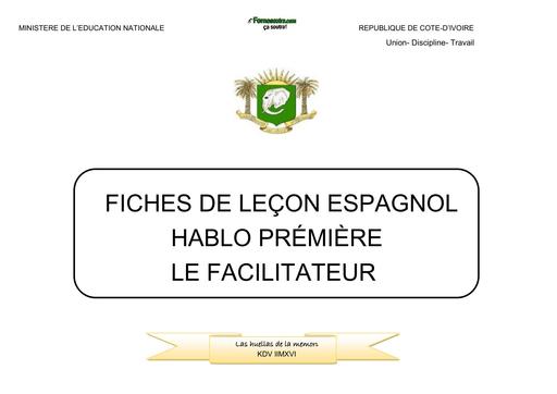 Fiche de Cours Espagnol HABLO 1ère By Tehua
