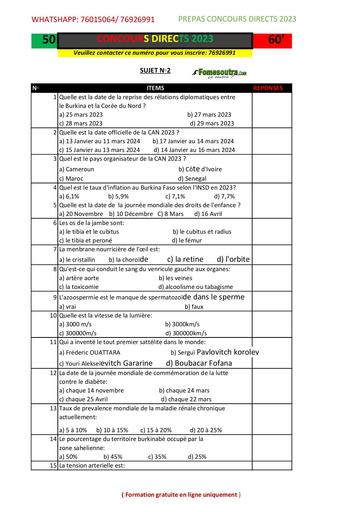 CG SUJET N°2