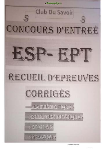 DOCUMENT SUJETS CONCOURS EPT & ESP by TEHUA