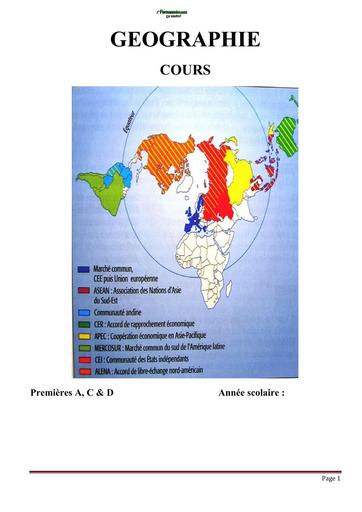 COURS DE GEOGRAPHIE 1ière Côte d'Ivoire by TEHUA