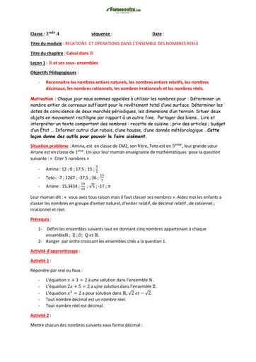 Cours maths 2nde A by Tehua