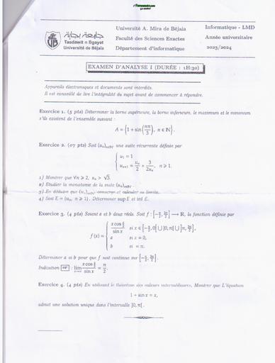 Examen6 Corrigé Analyse 1 MI 2024 BY TEHUA