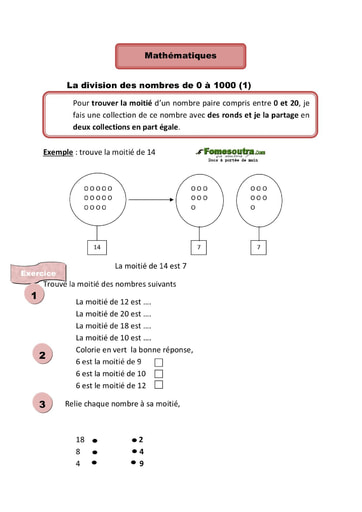 Les nombres de 0 à 1000 (1) - Cours CE1