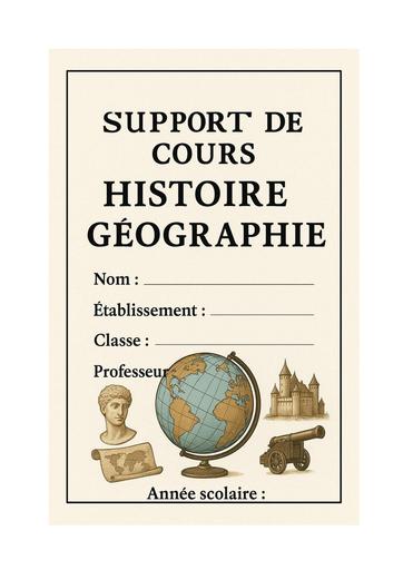 SUPPORT DE COURS HISTOIRE GEOGRAPHIE Tle