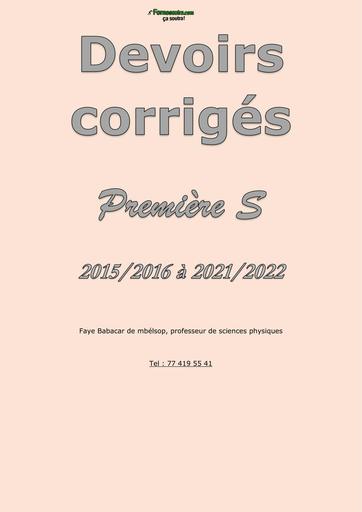 Livre Devoirs Corrigés Physique Chimie 1ère S by TEHUA