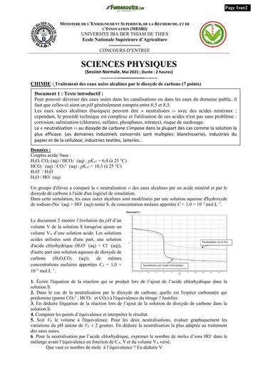 Épreuves CONCOURS ENSA ( Math,Pc,Svt) BY TEHUA
