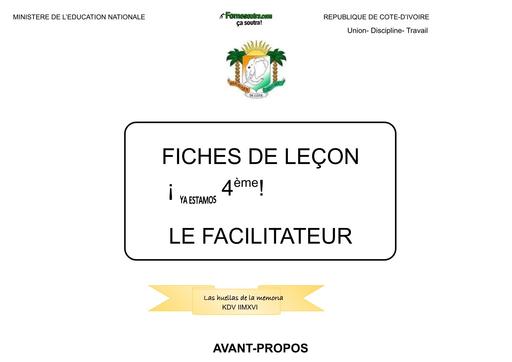 FICHE DE COURS D'ESPAGNOL APC  NIVEAU 4è YA ESTAMOS by TEHUA
