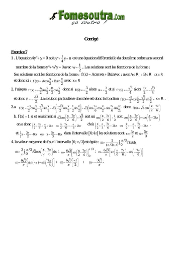Corrigé TP 15 équations différentielles maths niveau Terminale D