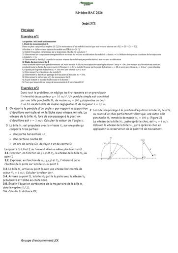 PREPA BAC REVISION BAC 2026 PC BY TEHUA