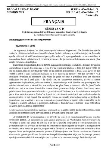 FRANCAIS BAC STAO BONDouKou by Tehua