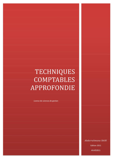 Techniques Comptables Approfondie (Licence de Sciences de gestion)