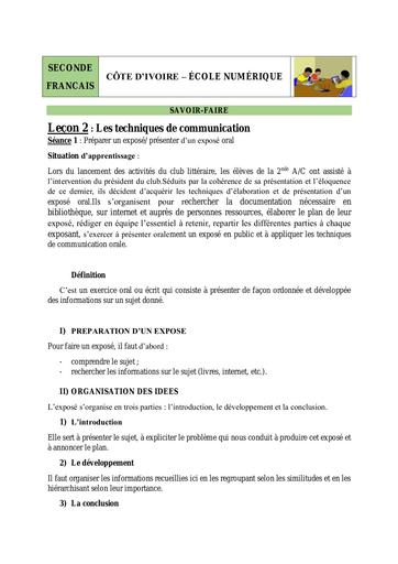 15 et 16 SF apprendre à présenter un exposé oral 1 et 2