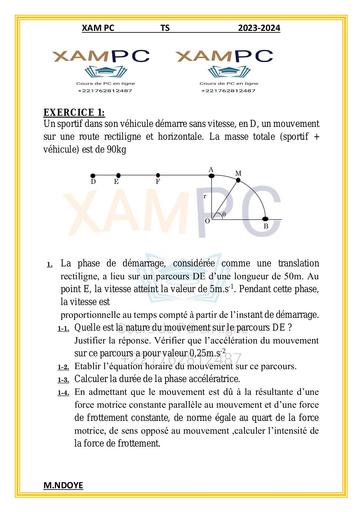 Prepa physique DYNAMIQUE XAM PC 2023 2024 by Tehua