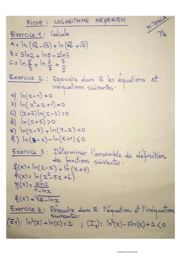 Fiche travaux dirigés maths (LN) Tle S by Tehua.pdf