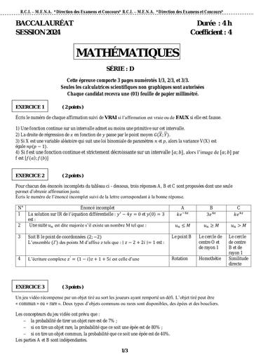 SUJET DE MATHS SUSCEPTIBLE AU BAC 2024 by Tehua