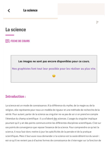 Fiche philo la science