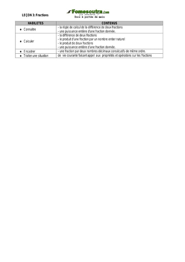 Les Fractions (2) - Guide pédagogique Maths 5ème