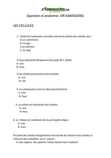 Question d'anatomie DR KAMISSOKO INFAS by TEHUA