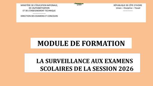 MODULE DE FORMATION SURVEILLANT 2026 by TEHUA