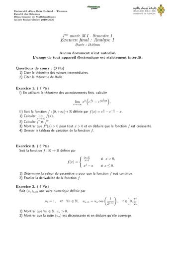 Examen3 Analyse 1 MI L1 1 BY TEHUA