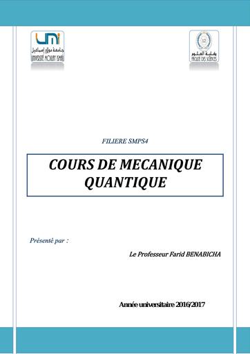 Cours MQ 2016 2017 definitive Pr TEHUA