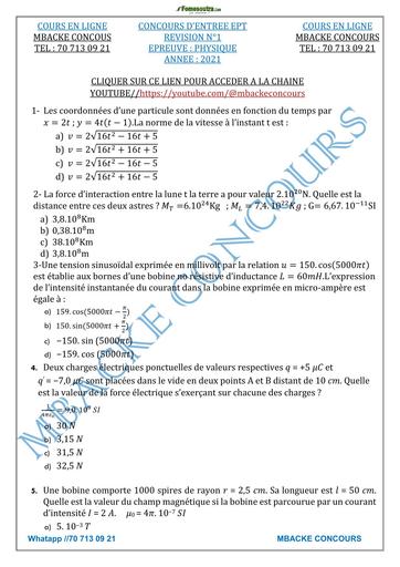 CONCOURS EPT physique 2021 by TEHUA