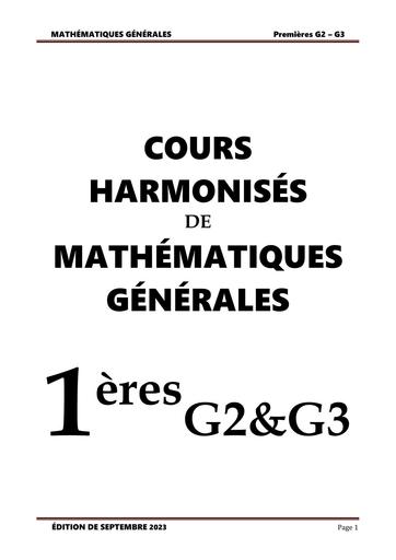 Documents de maths 1iere G1&G2 By Tehua