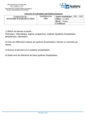 COMPO DE SYSTEME D'EXPLOITATION