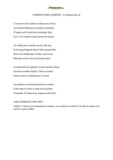 Devoir de COMMENTAIRE COMPOSE byTehua